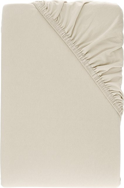 LIVARNO Premium Bi-Elastic-Boxspring-Spannbettlaken aus Baumwolle und Elasthan, Beige, B/T: 140-160 x 200 cm - Bild 1