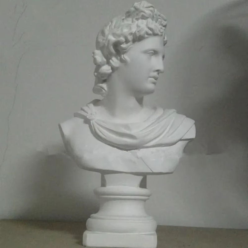 Ästhetische Skulptur aus Kunstharz im klassischen Design der griechischen Mythologie, weiße Deko-Figur für deine Wohnkultur - Bild 3