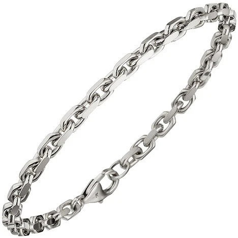 Colfem Ankerarmband 585 Weißgold, Diamant, 21 cm, Unisex - Bild 1