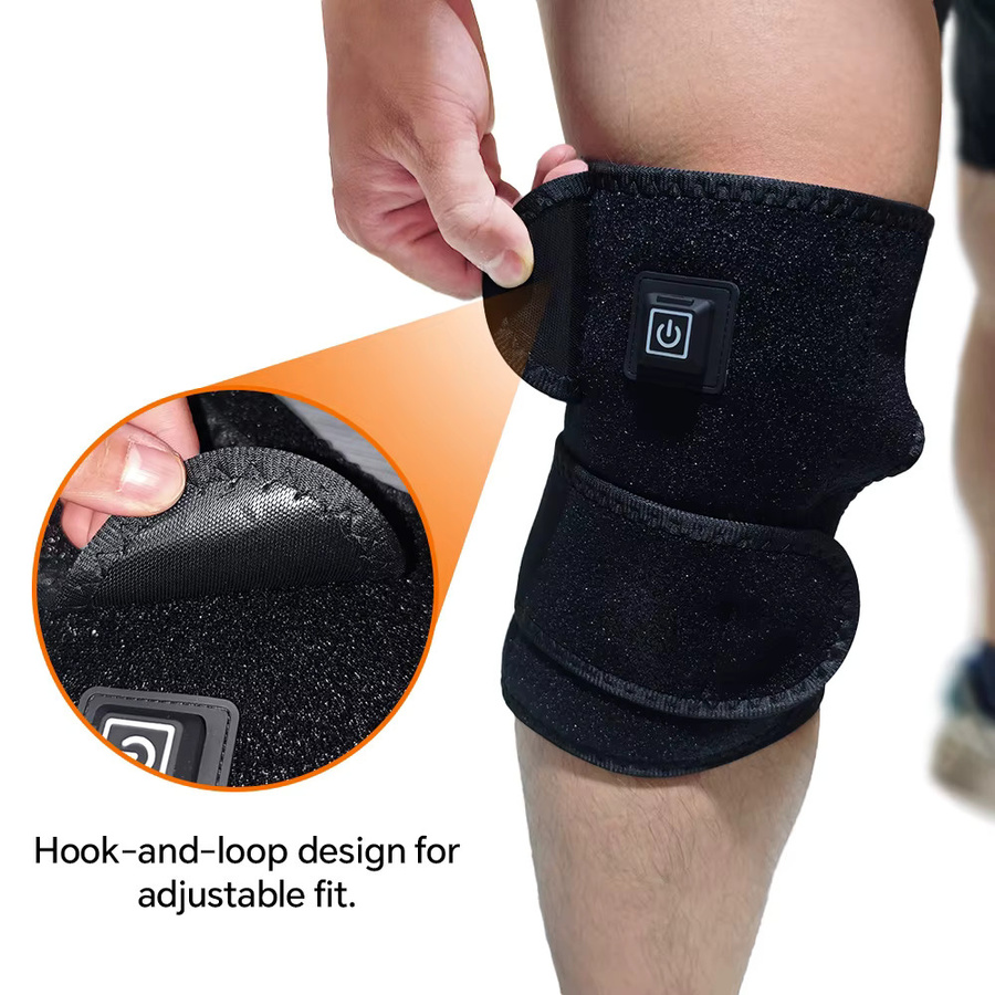 Elektrisch beheizte Kniebandage, Schwarz, Unisex - Bild 2