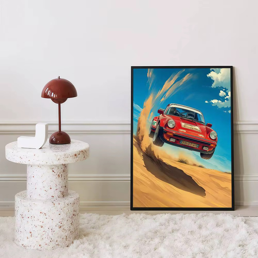 Vintage Poster Moetch Alpine Drive Wandkunst aus Kraftpapier in Weiß und Multicolour, B/H: 15 x 10 cm - Bild 5