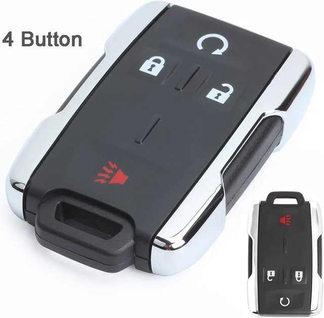 KEYECU Ersatzgehäuse für Chevrolet Colorado Silverado 1500 2500 3500 Sierra Remote Key Shell Case Fob in Schwarz mit 3, 4, 5 oder 6 Tasten - Bild 1