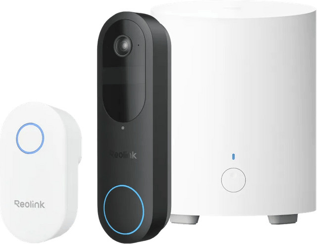 Reolink D340B 2. Generation Video Türglocke mit Chime und Home Hub 1 Lite in Schwarz - Bild 1