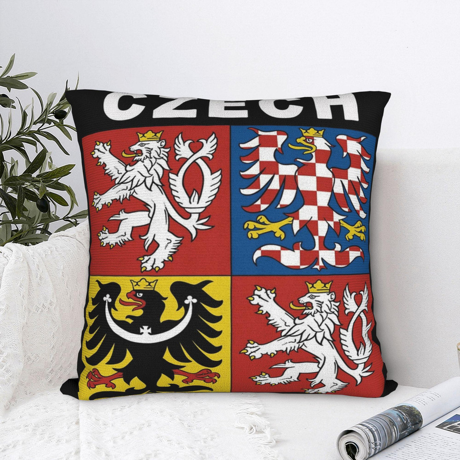 Dekorative Kissenbezüge mit Wappen der Tschechischen Republik in Multicolor, Breite: 18 cm x Höhe: 18 cm - Bild 4
