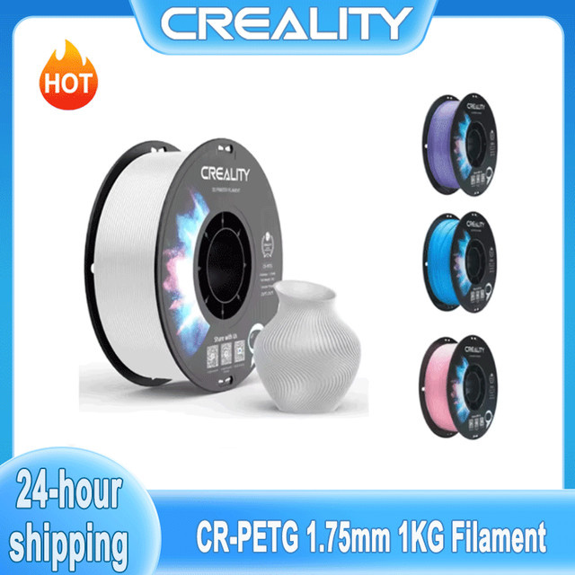 Creality CR-PETG Filament Schwarz 1 kg, 1,75 mm, hochtemperaturgeeignet und umweltfreundlich für FDM 3D-Drucker - Bild 1