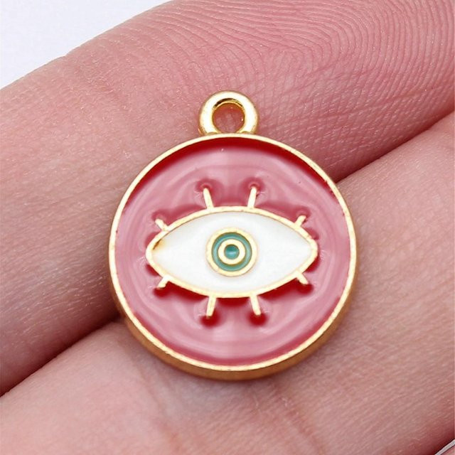Anhänger Talisman Amulett Emaille, Gold, Minimalistisch - Bild 1