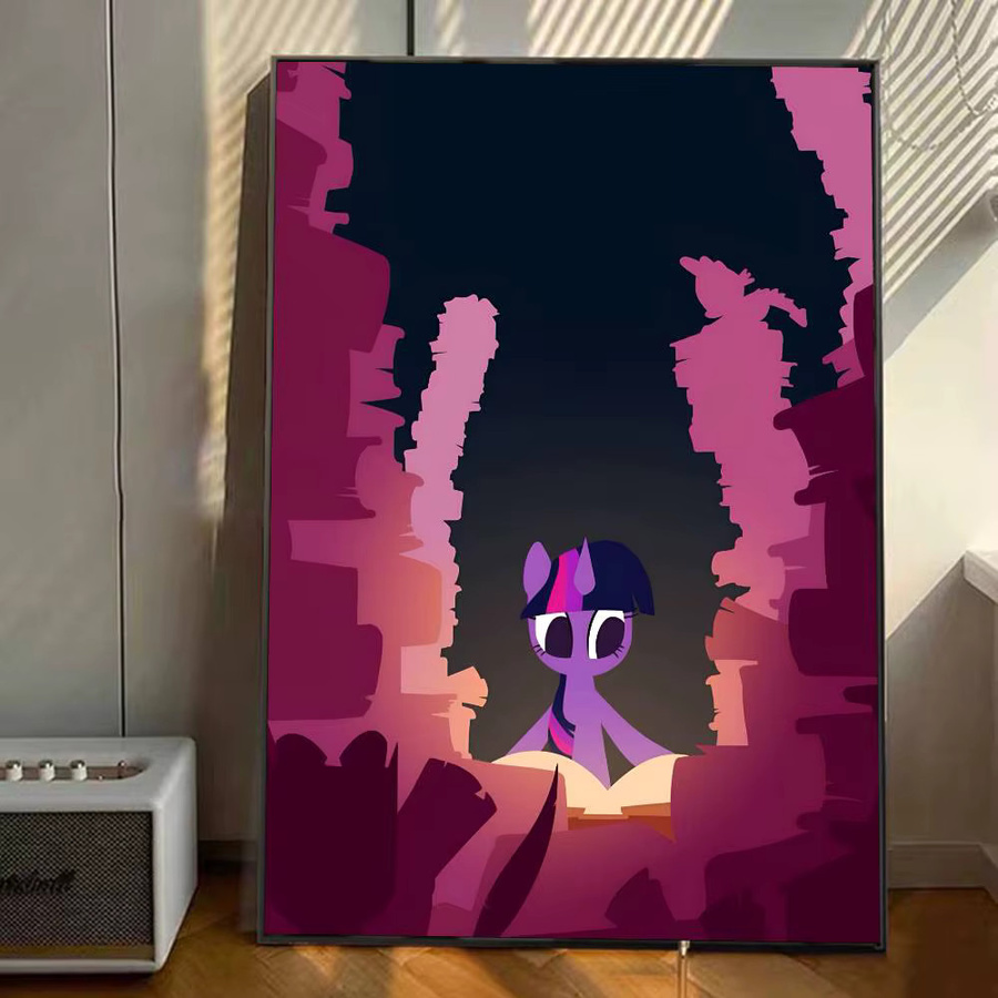 Twilight Sparkle Manga Poster Vintage Wandkunst Dekoration in Multicolour, 15 x 15 cm - Bild 5