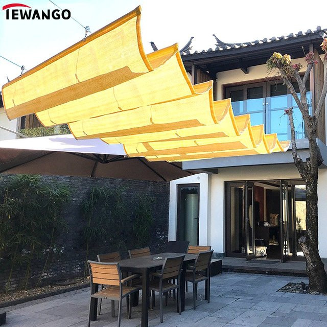 Tewango Sonnenschutznetz aus HDPE-Gewebe in Beige mit 95 % Schattierung für Innenhof, Pavillon und Pergola, B/T/H: 80 x 80 x 80 cm - Bild 1