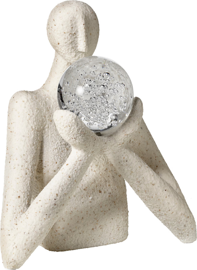 Heine Home Deko-Figur Kugel aus Stein Optik, Polyresin, Höhe: 32,0 cm, Breite: 20,5 cm, Tiefe: 28,0 cm - Bild 2