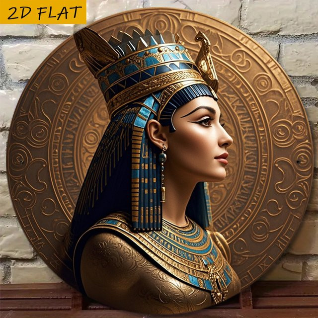CIFBUY Retro Wandkunst Altägyptisches 2D-Metallschild, quadratisch, Breite: 20,32 cm, Höhe: 20,32 cm, Tiefe: 0,25 cm - Bild 1