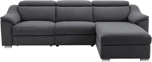 Vente-unique Relaxsofa Pedrera in Anthrazitgrau mit Stoffbezug und elektrischer Funktion - Bild 1