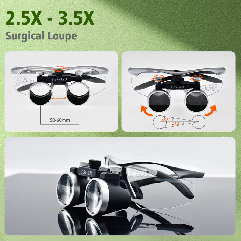 Finer Dental Chirurgische Lupen, 2,5x, 3,5x - Bild 3