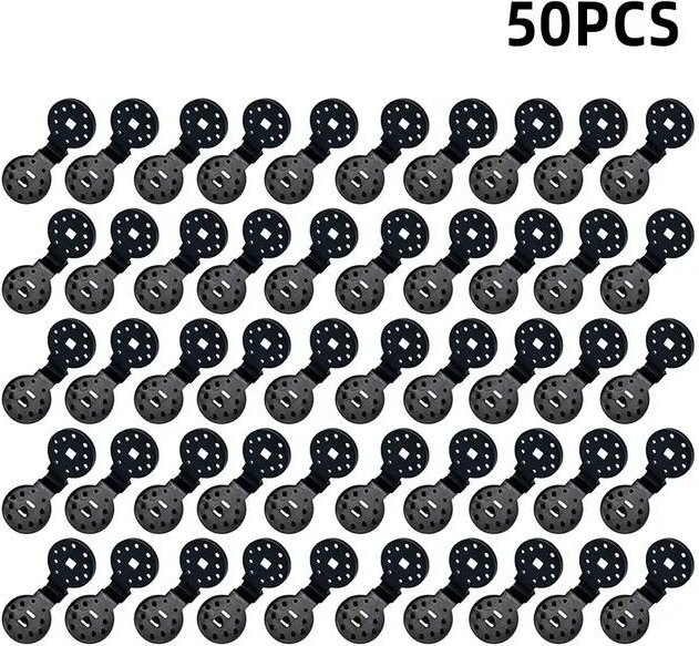 50 Stück Schattentuch-Clips von YWZT Home Depot in Schwarz zur Befestigung von Beschattungsnetzen, Zaunnetzen und Outdoor-Zelten im Garten oder Gewächshaus - Bild 1