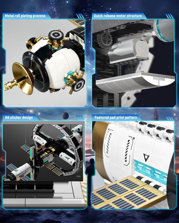 Linyi toy Weltraumforschung Weltraumanlage Bausatz 2221 Teile 6–12 Jahre - Bild 6