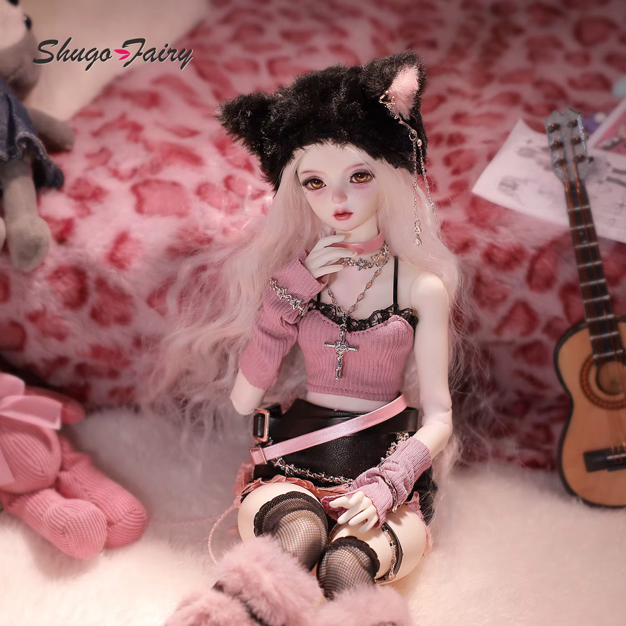 Shugafairy Celia N Sweet & Edgy Punk BJD Puppe, Rosa, Komplettset - Bild 2