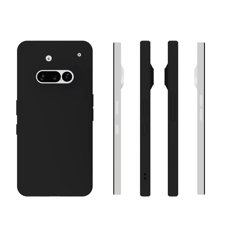 Ultradünne Silikon-TPU Handyhülle für Nothing Phone 3A 5G in Schwarz mit mattem Finish - Bild 2