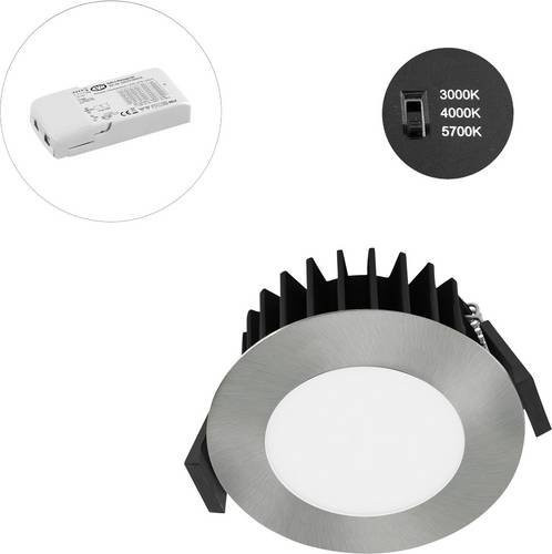 EVN L54D101325 LED-Einbauleuchte Chrom, 10W, dimmbar, rund - Bild 1