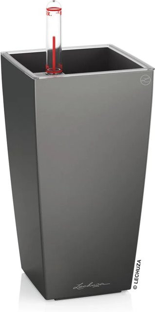Lechuza Pflanzgefäß Cubi Mini Tabletop Anthrazit Metallic B: 10 cm, T: 10 cm, H: 10 cm - Bild 1