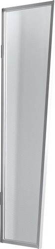 GUTTA Seitenblende aus Aluminium und Acrylglas in Weiß, Breite: 60 cm, Höhe: 200 cm - Bild 1