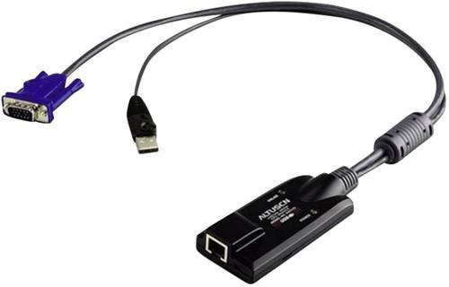 ATEN KVM Adapter Schwarz mit SPHD-15-Stecker und USB 1.1 A auf RJ45-Buchse, Länge: 0,09 m - Bild 1