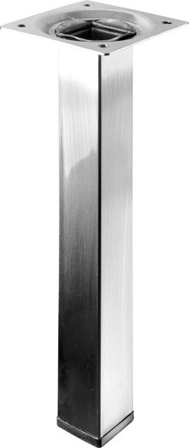 Hettich Tischbein Edelstahl-Optik Silber B: 25 mm, T: 25 mm, H: 200 mm - Bild 1