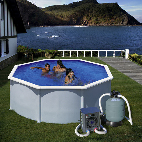 GRE Miniwärmepumpe für Pools bis 30 m³ mit 4200 W Heizleistung in Grau und Schwarz - Bild 3