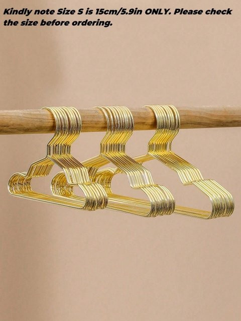 5-teiliges Set Mini Gold Ton Haustier Kleiderbügel, Metall, Gelb - Bild 1