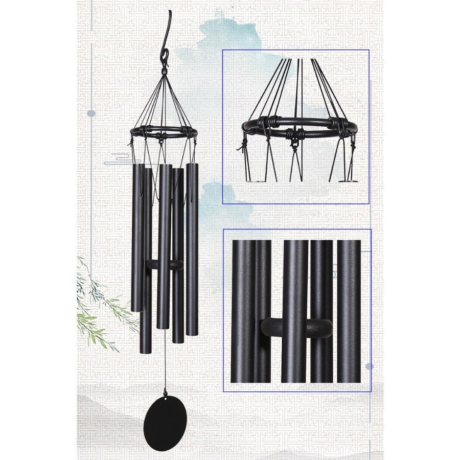 Yiran Furniture Japanische Windspiel Glocke aus Metall als kreative Gartendekoration in Schwarz, Bronze oder Grün - Bild 3