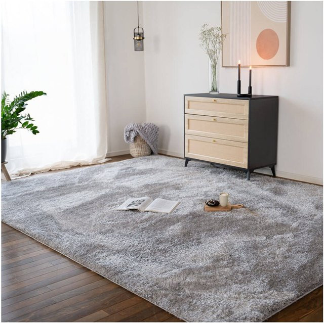 HOME DELUXE Hochflor Teppich SOFI in Dunkelgrau, B/T: 110 x 60 cm - Bild 1