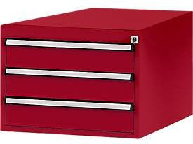 Manuflex Schubladen-Unterbauten für Werkbank Profi aus Stahl, Farbe: Rubinrot, Tiefe: 70 cm - Bild 1