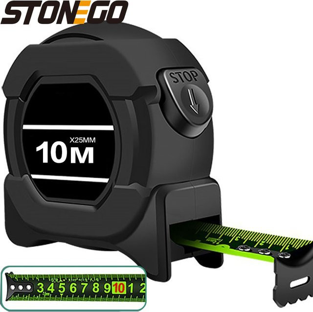 STONEGO Laser-Fluoreszenz-Maßband in Schwarz, schnittfest und tropfenresistent - Bild 1