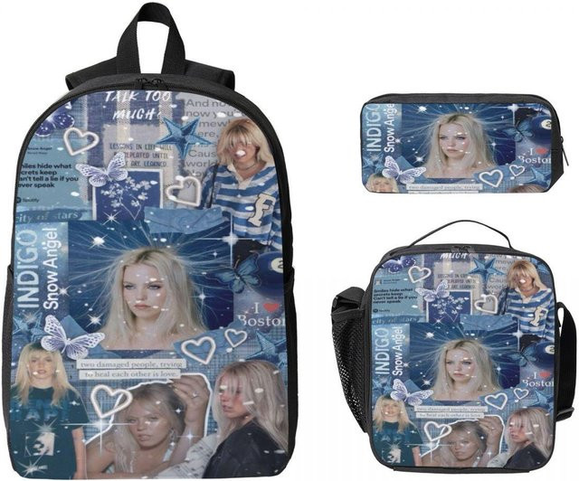 Renee Rapp Schultaschen Set für Fans bestehend aus Rucksack, Federmäppchen und Brotdose in Grau von Fancy Style Studio - Bild 1