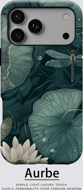 Potdemiel Magnetische Handyhülle Lotus & Libellen-Teich für iPhone 17 16 15 14 13 Pro Max Plus, Robuste Ein- und Doppelschichtige Hülle, Mehrfarbig - Bild 1