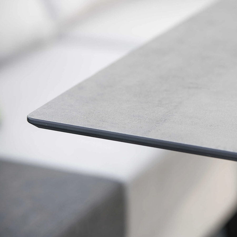 Stern Tisch INTERNO mit Silverstar 2.0 Smoky Tischplatte, Alu weiß, B/T/H: 180 x 100 x 75 cm - Bild 3