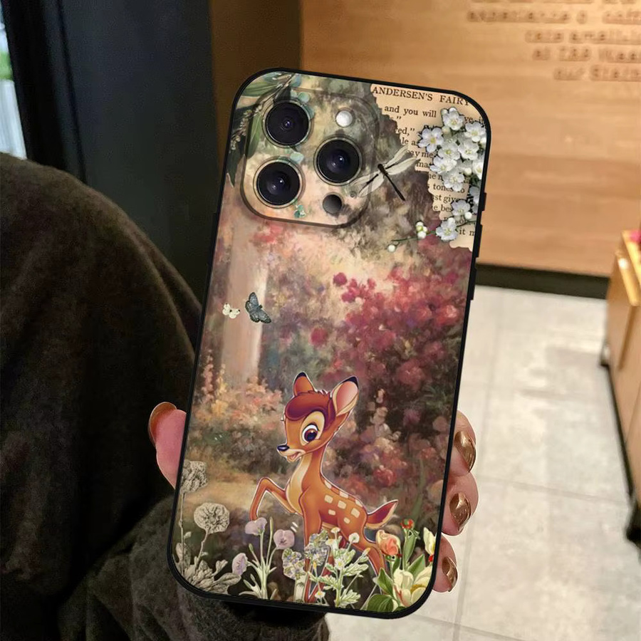 B-Bambi Cartoon Handyhülle für iPhone 11 bis 17 Pro Max Plus Mini aus weichem TPU in Multicolour - Bild 4