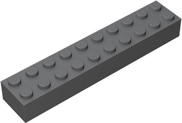 Yiran toy 3006 2x10 Steine Bausteine, 10-teiliges Set, grau, ab 6 Jahren - Bild 1