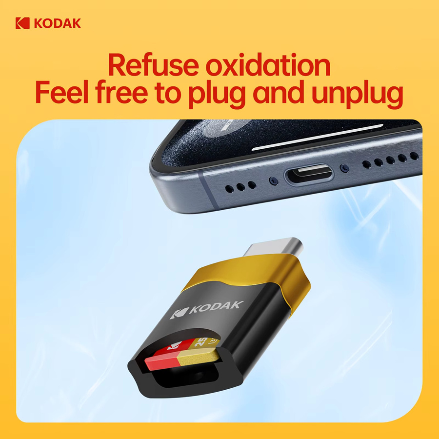 Kodak T330 Micro-SD-Kartenleser USB-C OTG-Adapter für TF-Speicherkarten, geeignet für Mobiltelefone, Tablets und Computer - Bild 2