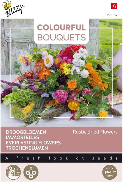 Arborix Trockenblumen-Mischung Rustic Dried Flowers Samen für Trockensträuße, 5 g - Bild 1