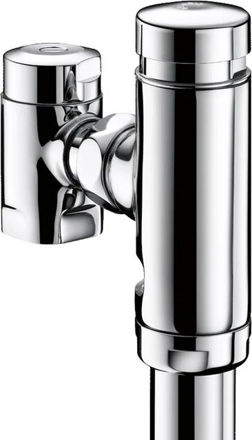 Delabie TEMPOFLUX Drückspüler-Set für WC, Aufputz-Ausführung, G3/4 Anschluss, 7s Selbstschluss, Farbe: Silber - Bild 1
