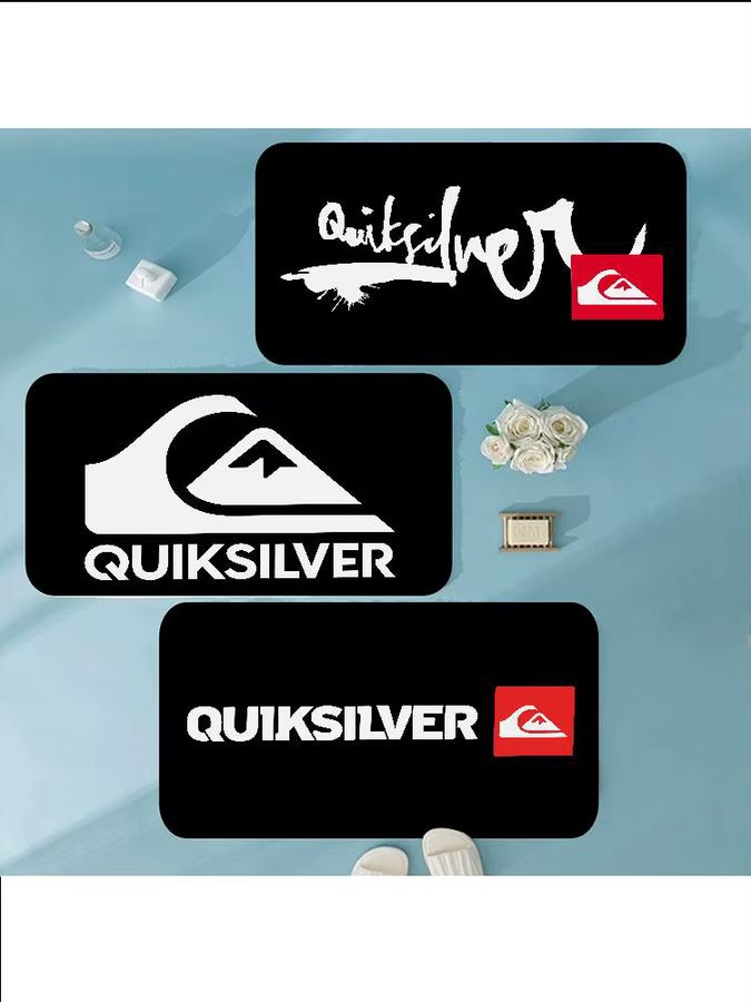 Q-QuiksilverS Logo Bodenteppich im nordischen Stil in Schwarz - Bild 7