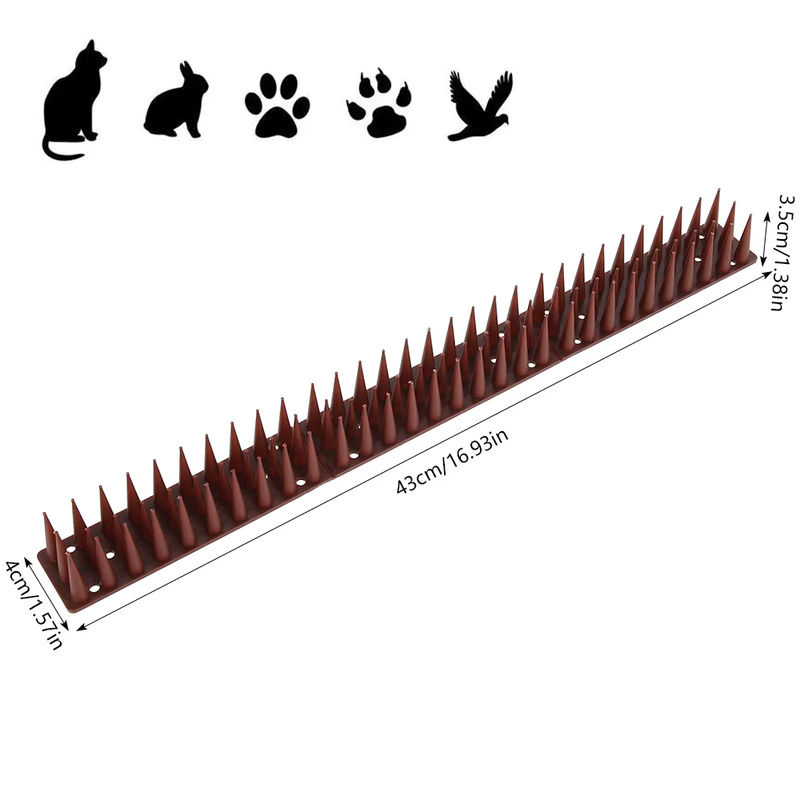 12 Stück Vogel Abwehr Spikes aus Kunststoff zur Abschreckung von Tauben und Katzen für Zaun und Wand - Bild 5