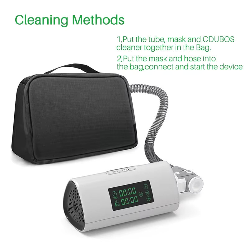 AFDEAL Tragbarer CPAP-Reiniger und Sterilisator für APAP und BiPAP-Masken sowie Schläuche in Weiß mit 3 Modi und Ozon-Ionisator - Bild 4