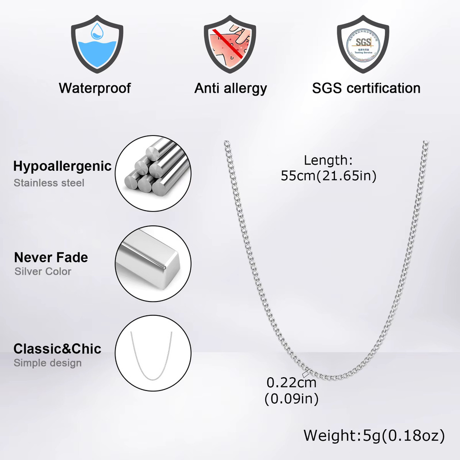 prjewel Halskette Edelstahl, Gliederkette, Herren - Bild 4