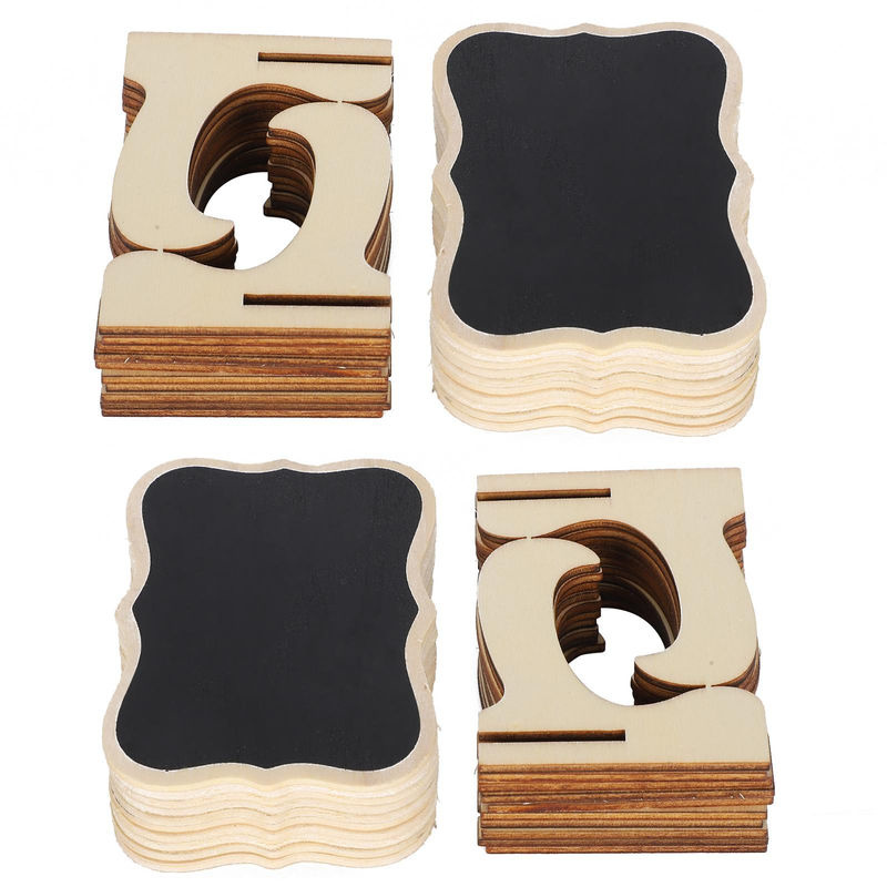 2er Set Igeteck Mini Holztafeln aus Massivholz in Schwarz für Hochzeiten und Dekorationen - Bild 4