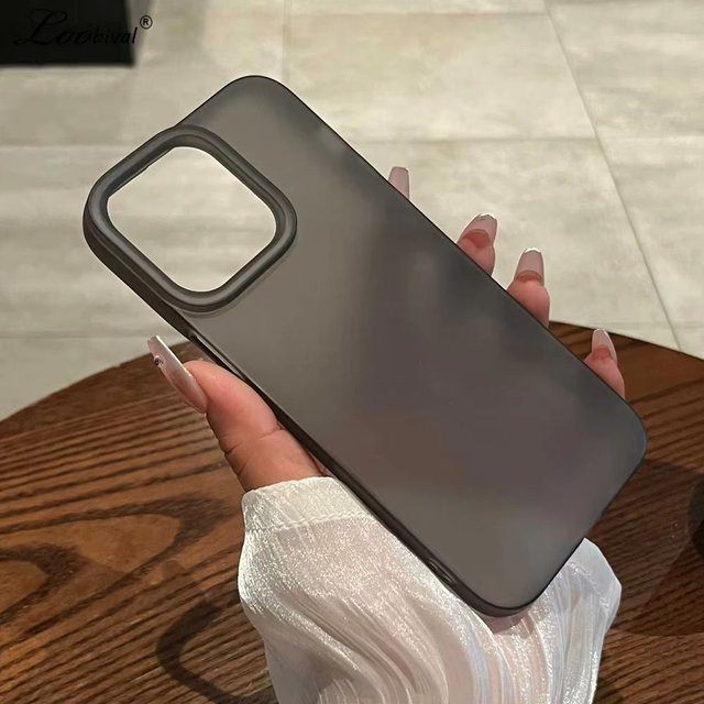 Loobival Ultra Dünne Matte Handyhülle im Candy-Design für iPhone 11 bis iPhone 17 Pro Max, Frosted Skin Feel Softcase in Transparent und Multicolour - Bild 1