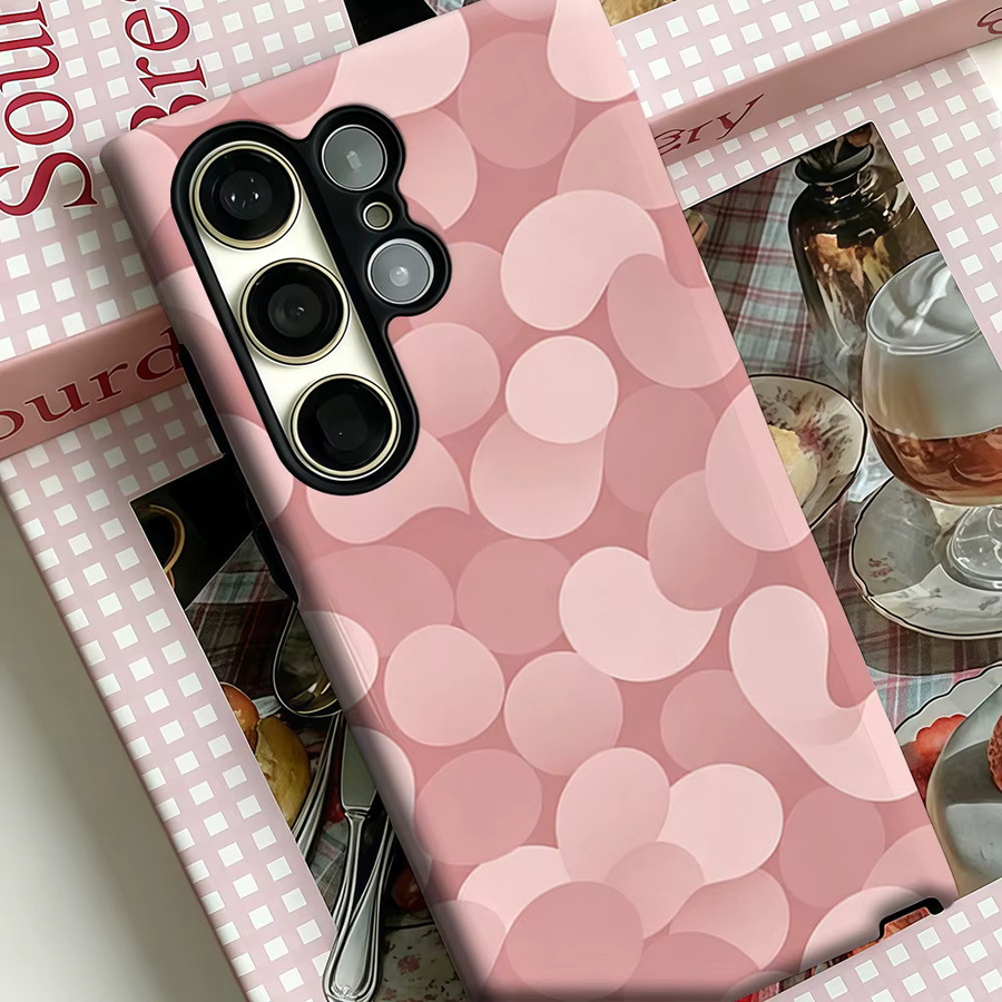 Stoßfeste Blob Handyhülle in Rosa für Samsung Galaxy S26 S25 S24 S23 Ultra Plus mit robuster Doppelschicht-Rückabdeckung - Bild 3