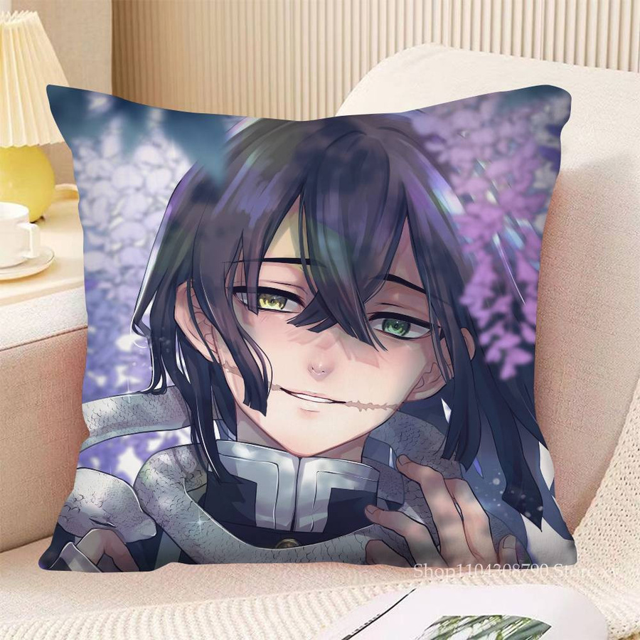 RVDV Pillow Anime Demon Slayer Obanai Iguro Kissenbezug, quadratisch, Multicolour, B/T/H: 40,64 x 40,64 x 0 cm - Bild 4