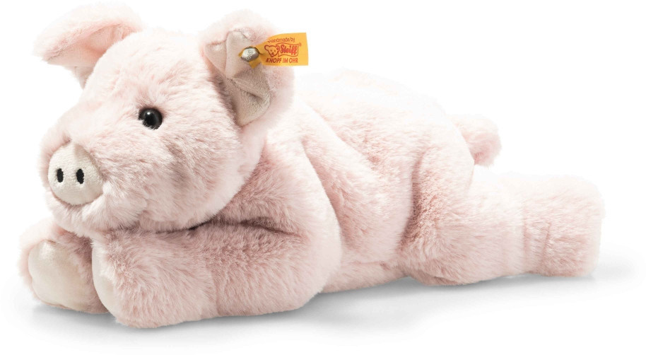Steiff Piko Schwein, Plüschtier, rosa, liegend - Bild 1