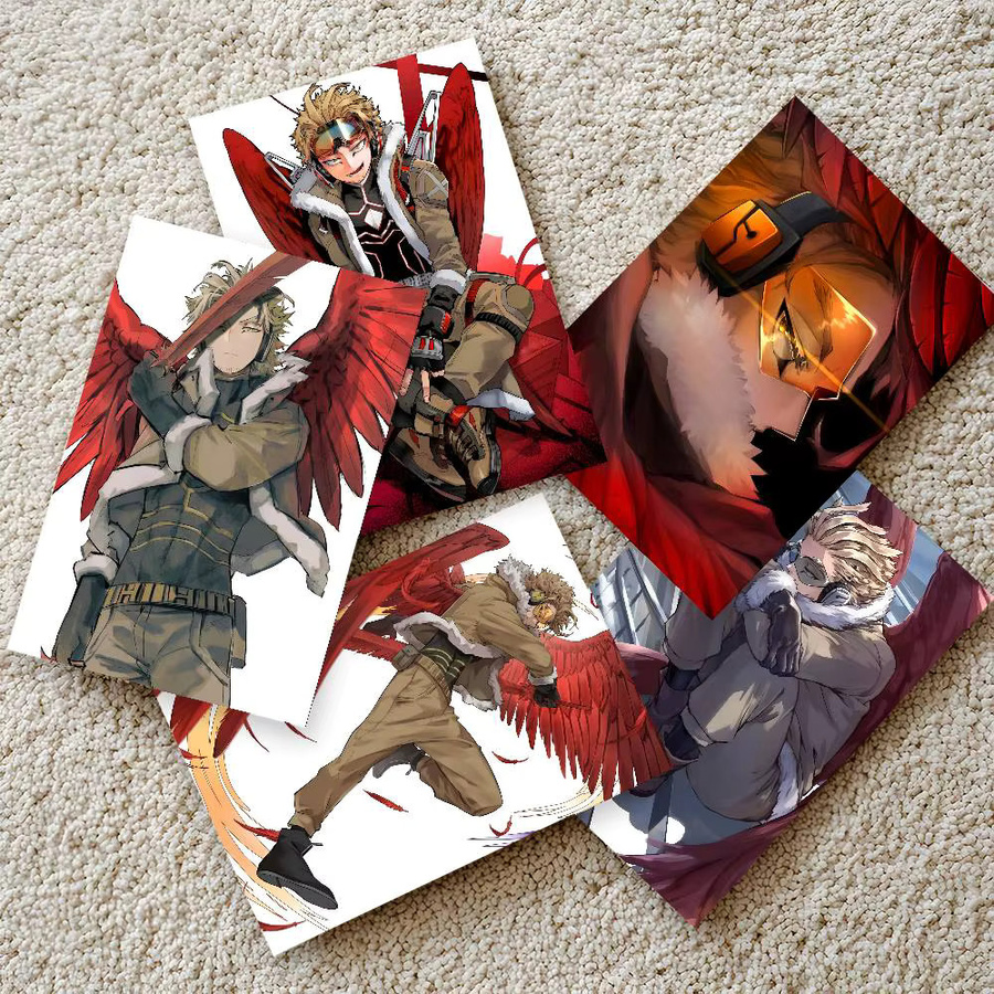 Wasserdichter Anime Wandaufkleber Mein Hero Academia Hawks Poster als selbstklebendes Wandbild in Mehrfarbig - Bild 3