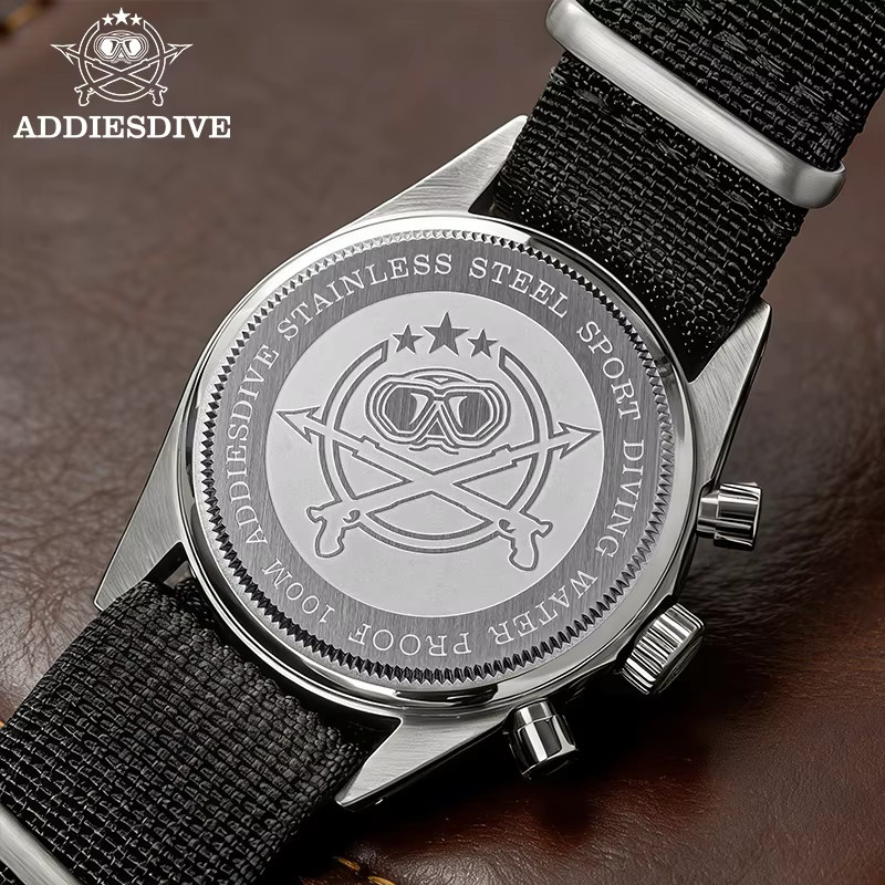 ADDIESDIVE Chronograph, Quarz, Keramik, 37 mm, Herren, Schwarz - Bild 4